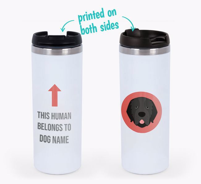 'This Human Belongs to...'  - Personalised Reusable Mug with Photo Upload